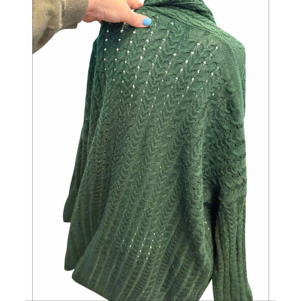 Max Studio Green Open Cardigan Women’s Size 3X NEW WITH TAGS - Picture 7 of 11